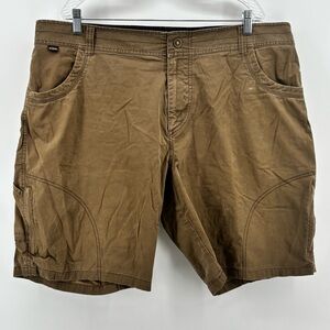 Kuhl Mens Beige/Brown Ramblr Shorts Size 42